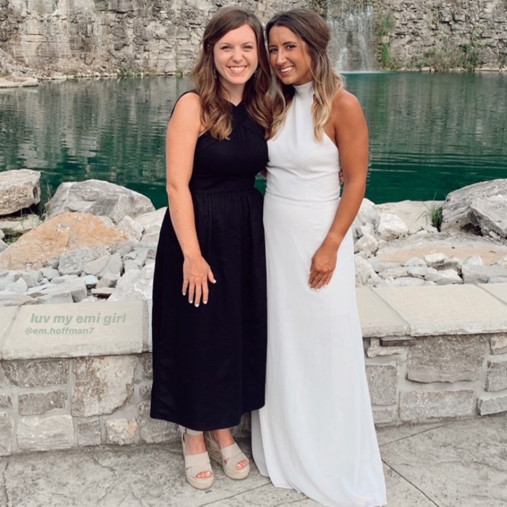 Amsale Bridesmaids Dress in Platinum